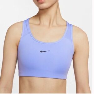Nike Swoosh Womens Sports Bra Lavender Medium Support Activewear Large Racerback